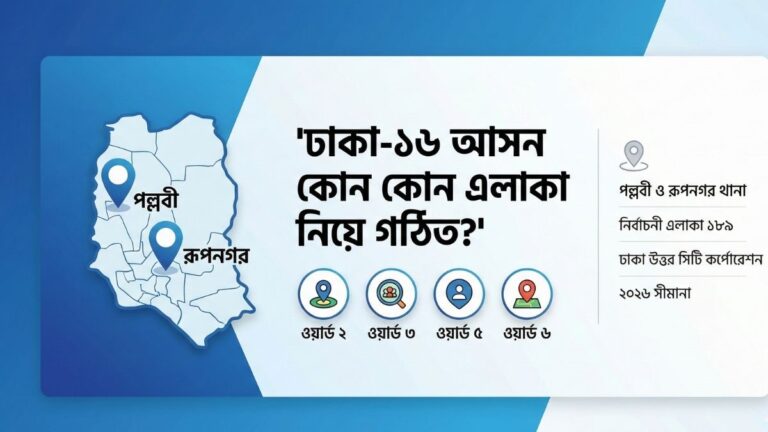 ঢাকা ১৬ আসন কোন কোন এলাকা নিয়ে গঠিত