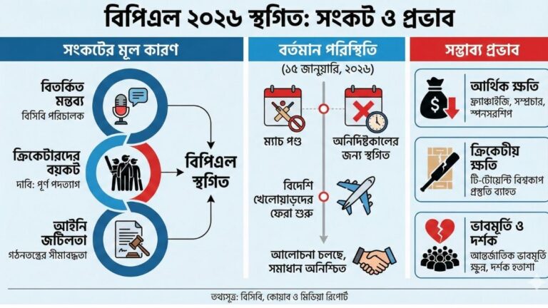 বিপিএল ২০২৬ স্থগিত কেন এই নজিরবিহীন সংকট এবং আপনার মনে থাকা সব প্রশ্নের উত্তর