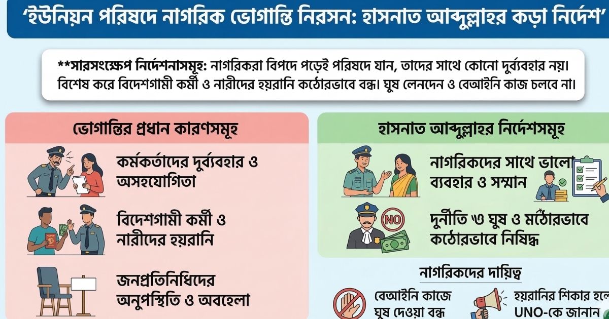 ইউনিয়ন পরিষদে নাগরিক ভোগান্তি নিরসন