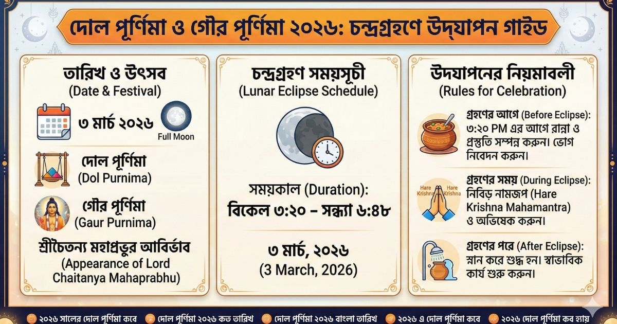 চন্দ্রগ্রহণ ও দোল পূর্ণিমা ২০২৬