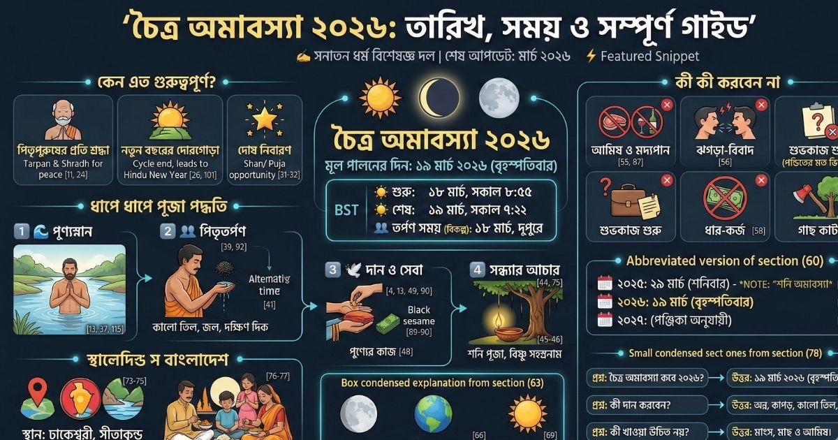 চৈত্র অমাবস্যা ২০২৬