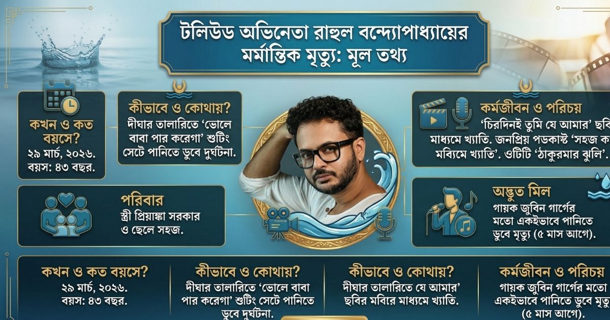 টলিউড অভিনেতা রাহুল বন্দ্যোপাধ্যায়ের মর্মান্তিক মৃত্যু
