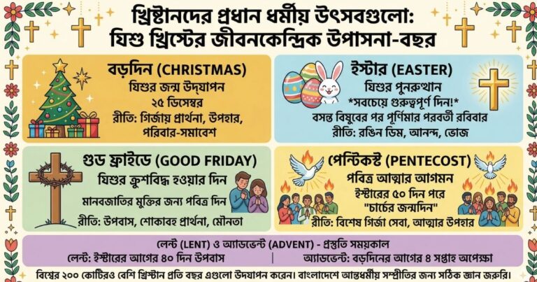 খ্রিস্টানদের ধর্মীয় উৎসব কি কি