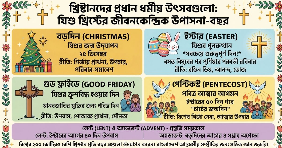 খ্রিস্টানদের ধর্মীয় উৎসব কি কি