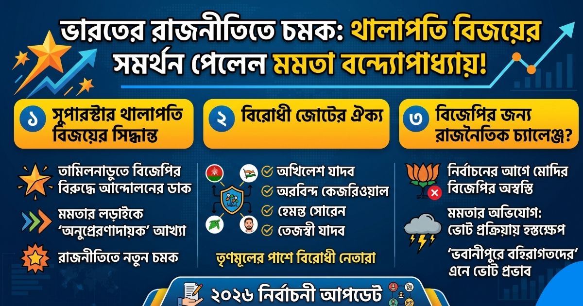 থালাপতি বিজয়ের সমর্থন পেলেন মমতা বন্দ্যোপাধ্যায়