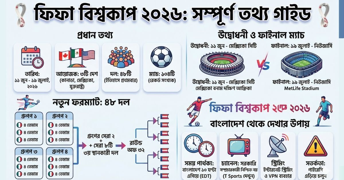 ফুটবল বিশ্বকাপ ২০২৬ সময়সূচি
