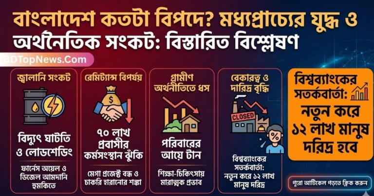 বাংলাদেশ কতটা বিপদে মধ্যপ্রাচ্যের যুদ্ধ ও আমাদের অর্থনৈতিক সংকট