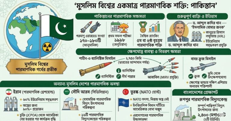মুসলিম বিশ্বের সবচেয়ে পারমাণবিক শক্তিশালী দেশ কোনটি