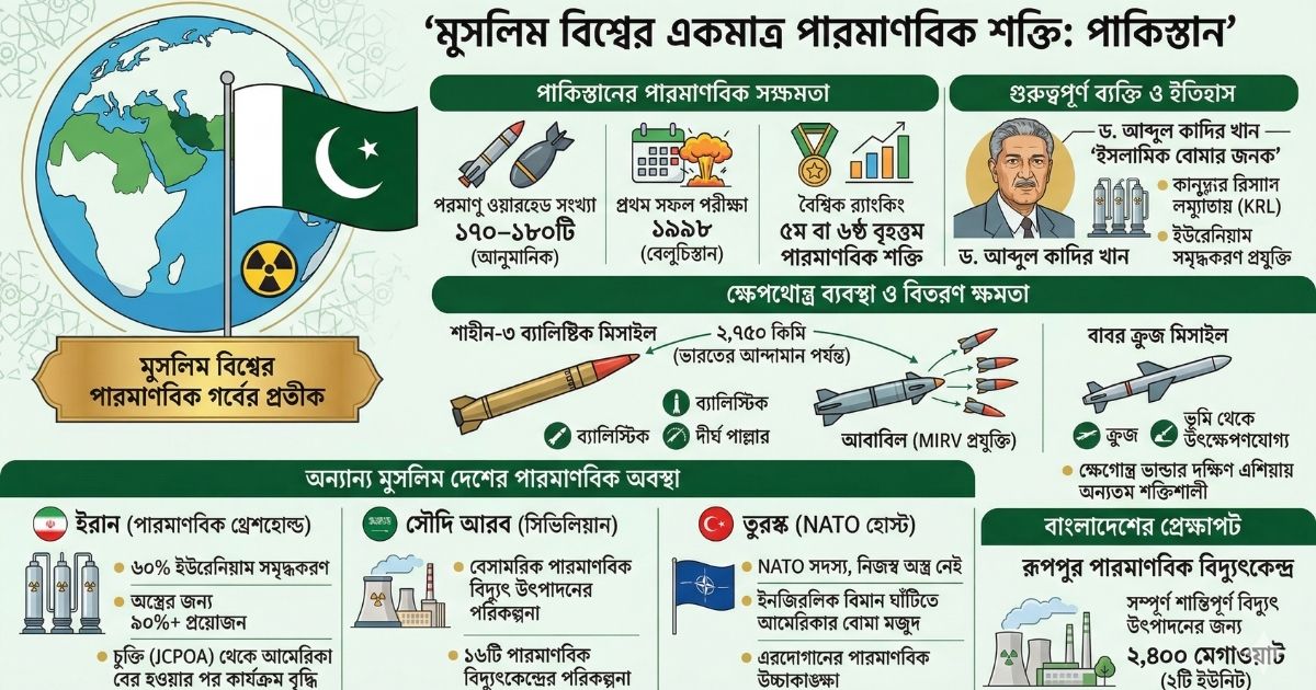 মুসলিম বিশ্বের সবচেয়ে পারমাণবিক শক্তিশালী দেশ কোনটি