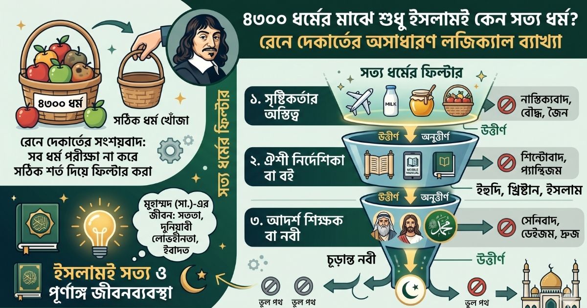 ৪৩০০ ধর্মের মাঝে শুধু ইসলামই কেন সত্য ধর্ম রেনে দেকার্তের অসাধারণ লজিক্যাল ব্যাখ্যা