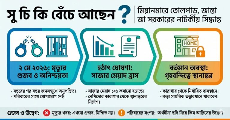 অং সান সু চি কি বেঁচে আছেন মিয়ানমার জান্তা সরকারের নাটকীয় সিদ্ধান্তে তোলপাড়