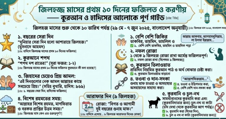 জিলহজ্জ মাসের প্রথম ১০ দিনের ফজিলত