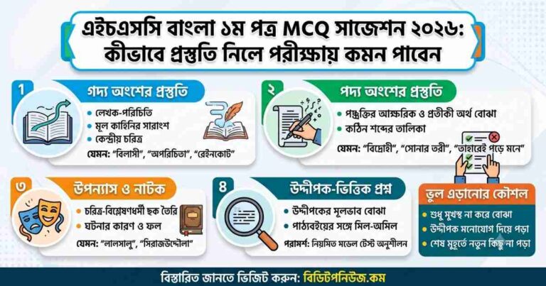এইচএসসি বাংলা ১ম পত্র MCQ সাজেশন ২০২৬