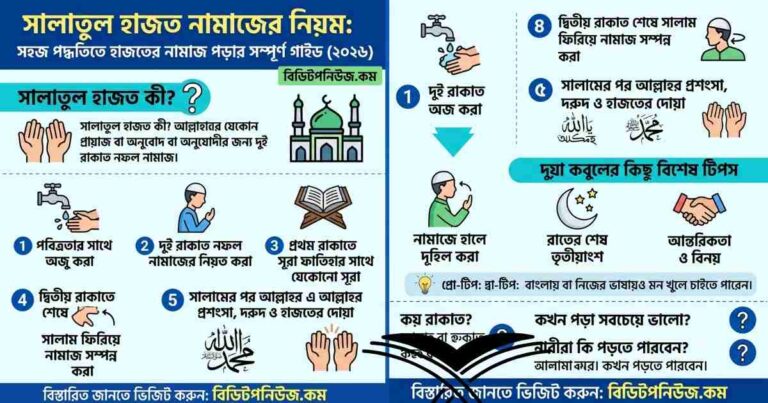 সালাতুল হাজত নামাজের নিয়ম