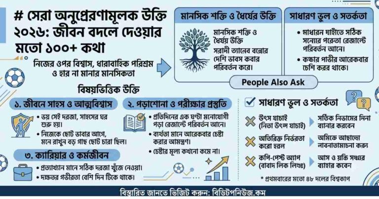 সেরা অনুপ্রেরণামূলক উক্তি ২০২৬